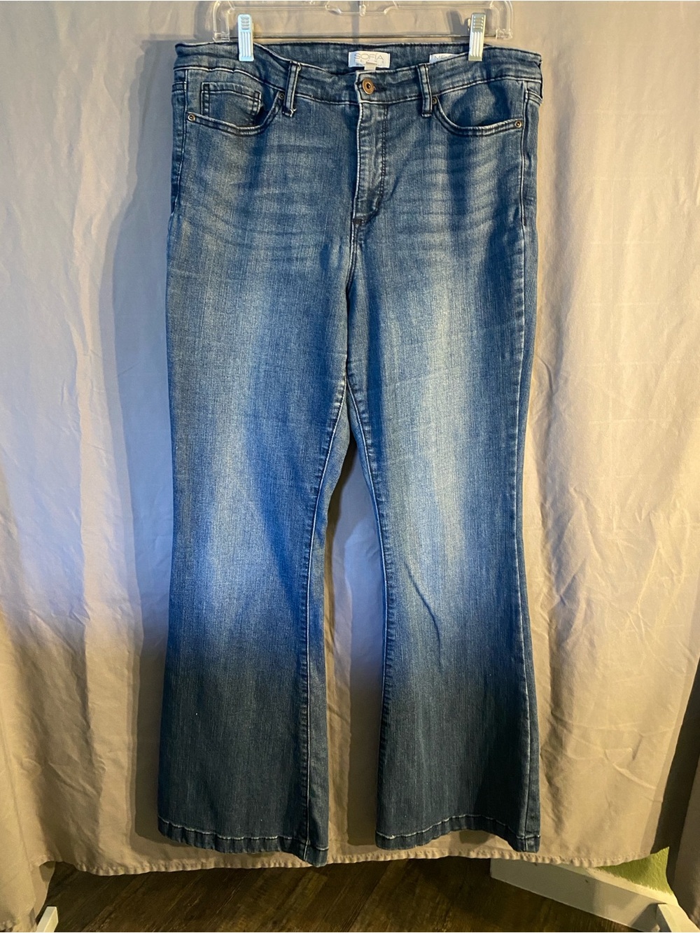 sofia by sofia vergara Blue Flare Wide-Leg Jeans